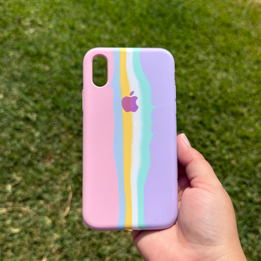 iPhone XR - Arcoíris Pastel Silicon