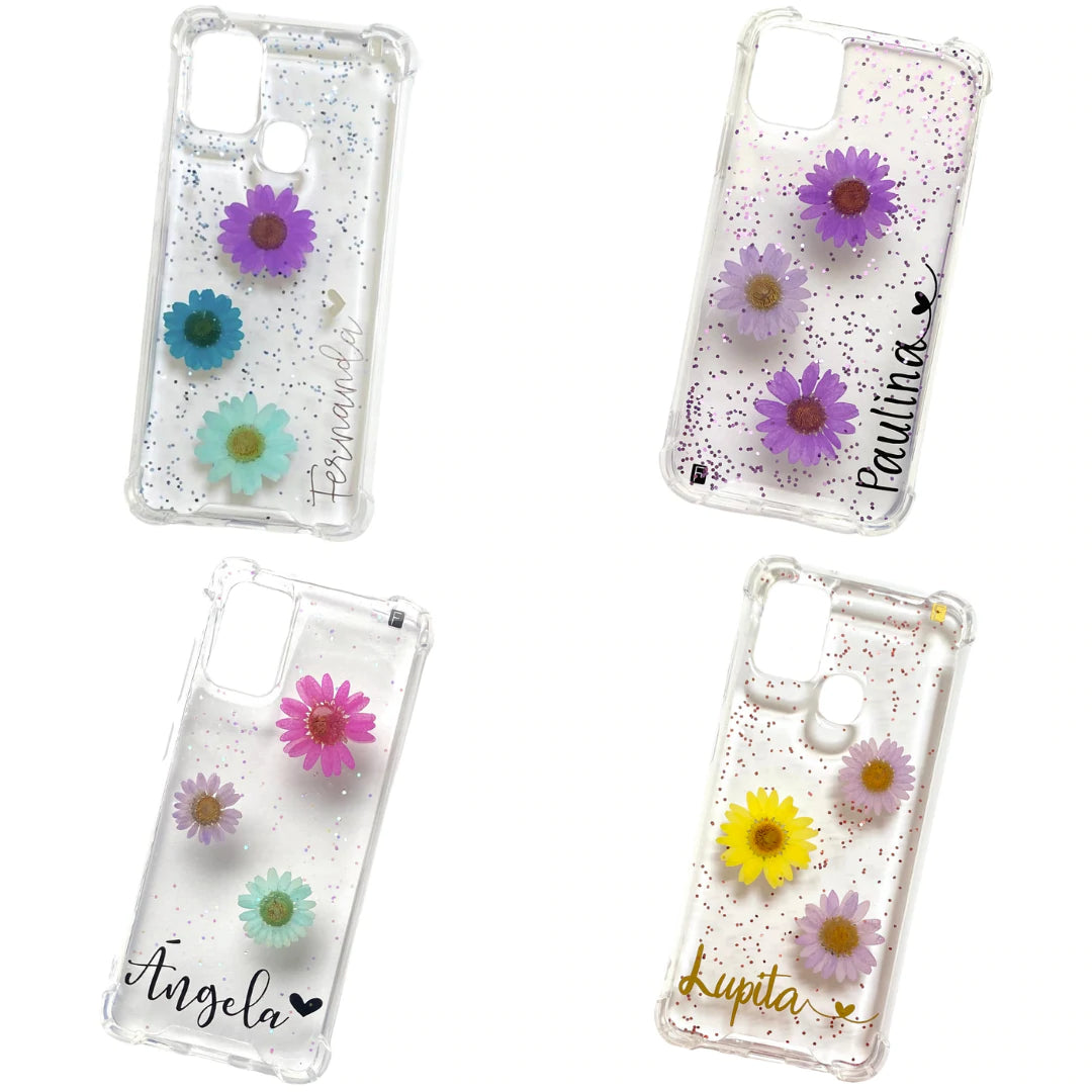 Flores amarilla, morada y rosa