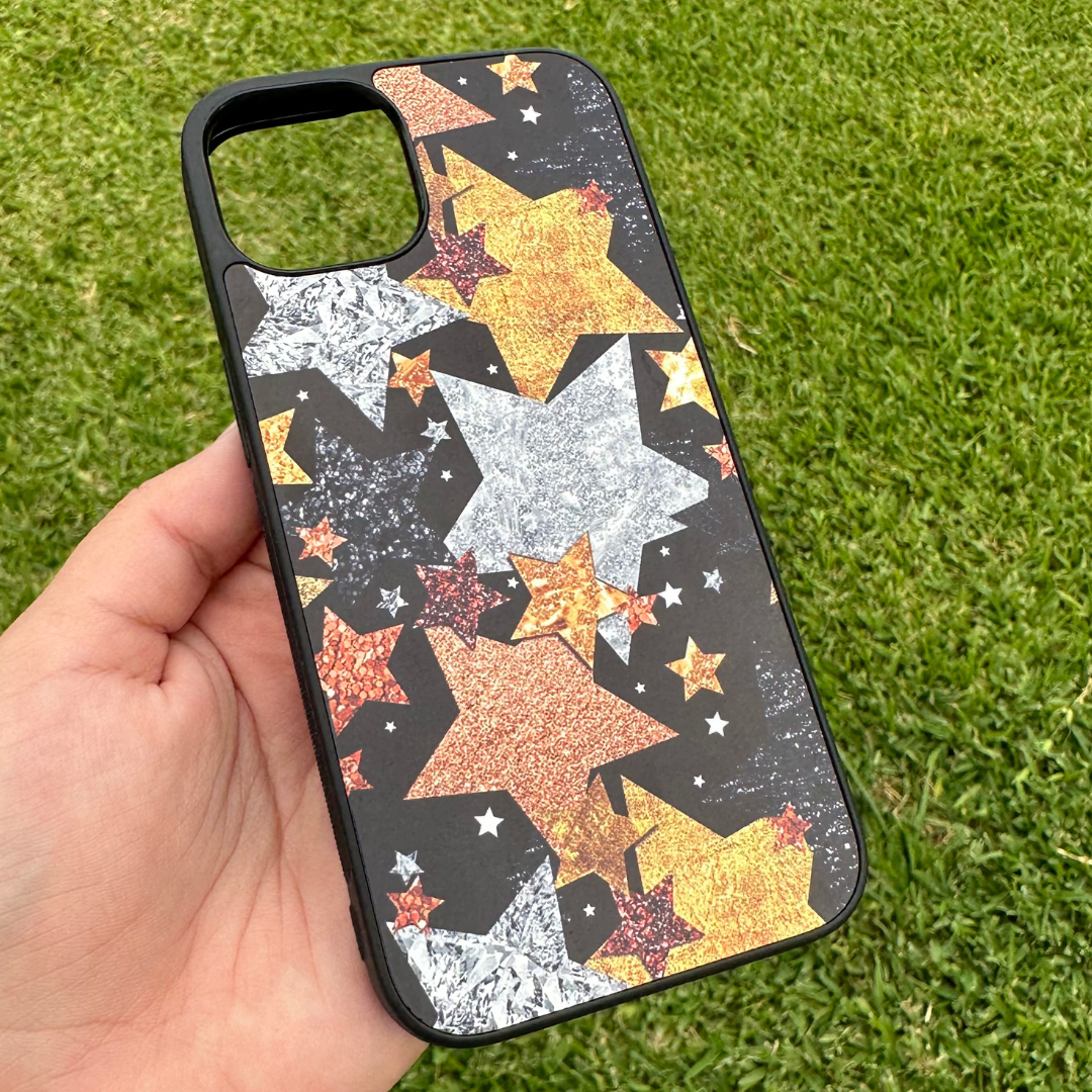 Glitter Stars - Black Case