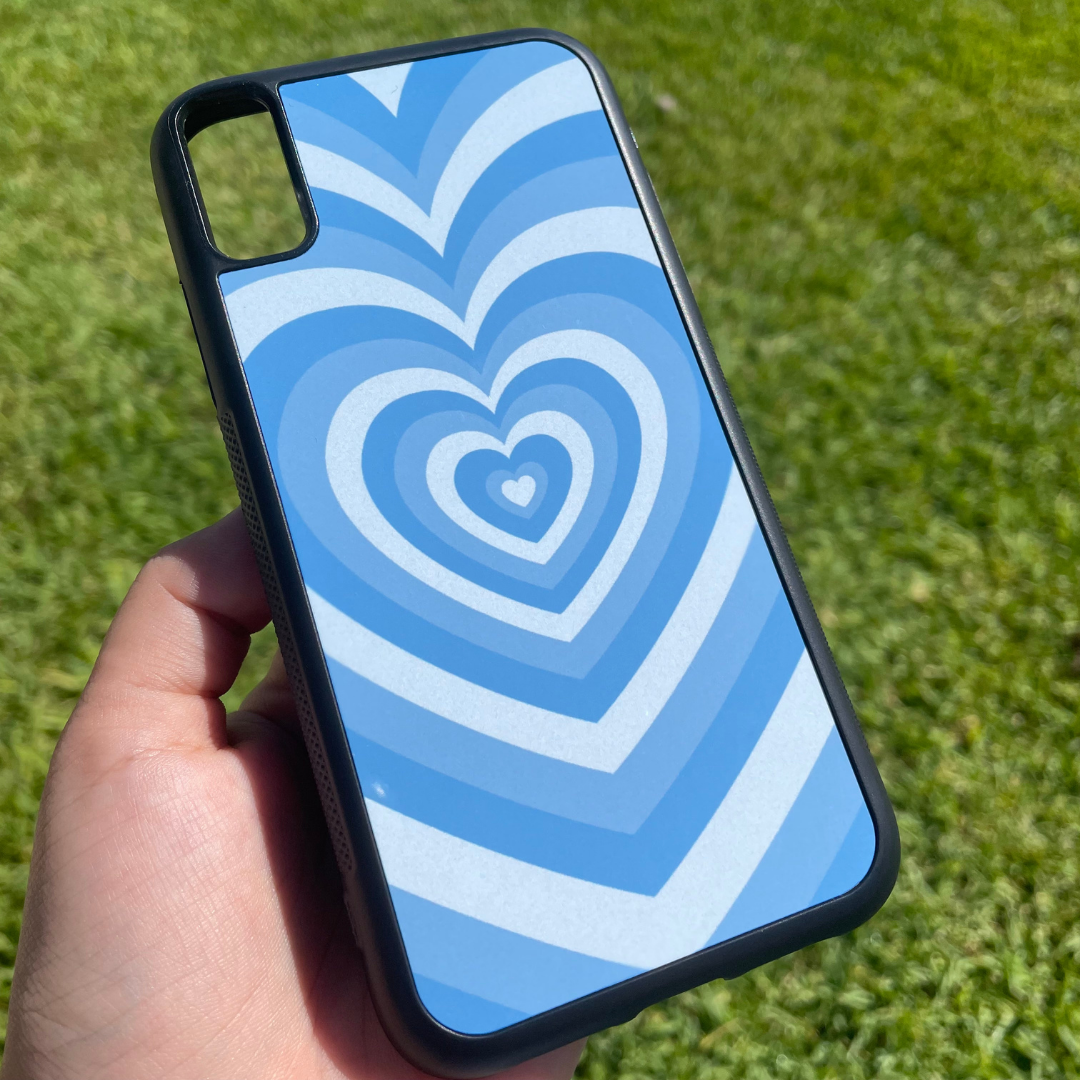 Hearts Blue - Black Case
