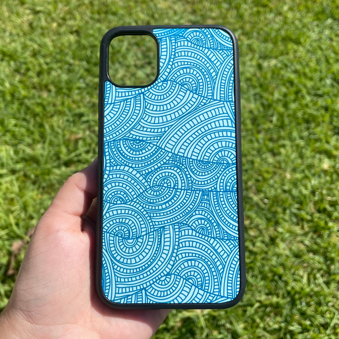 Caracoles azules - Black Case