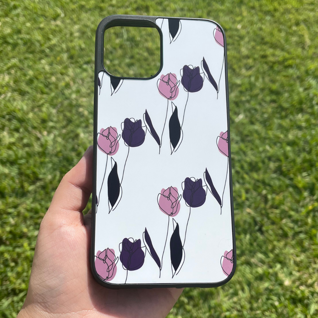 Tulipanes Morados - Black Case