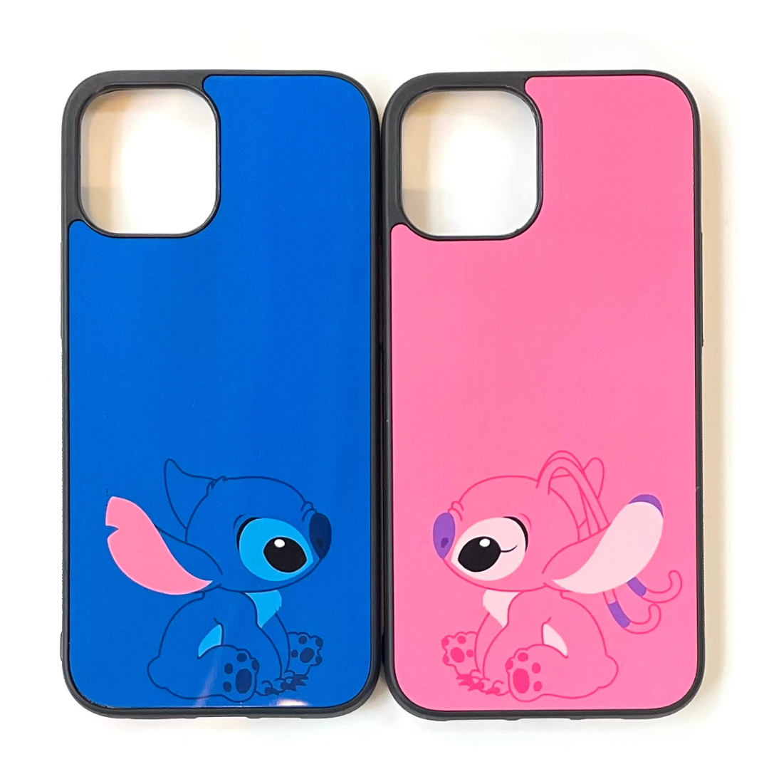 Stitch y Angel - Black Case