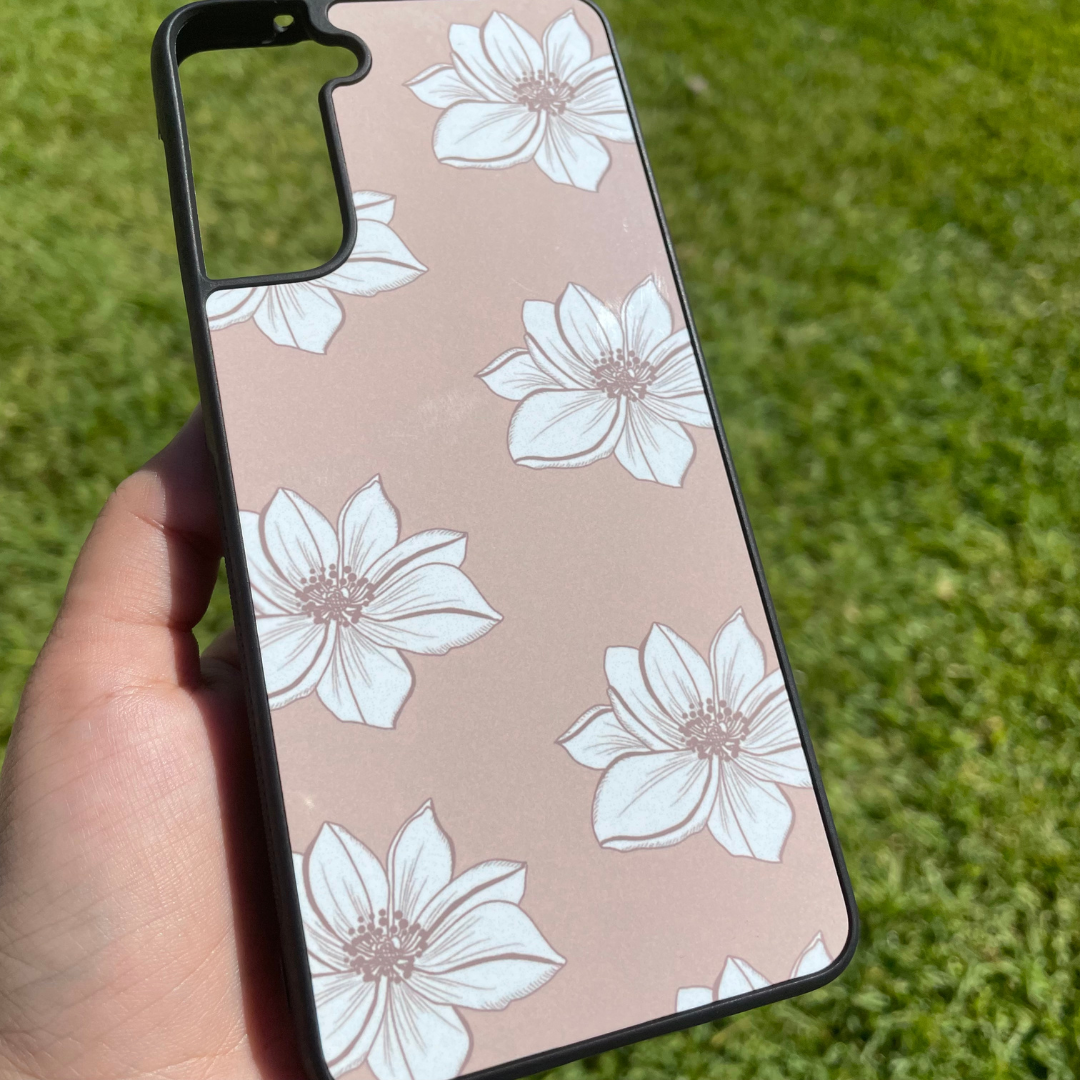 Flores blancas - Black Case