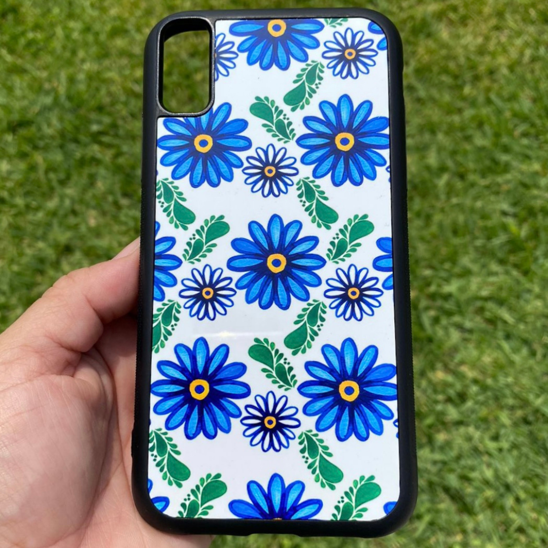 Flores Azules - Black Case
