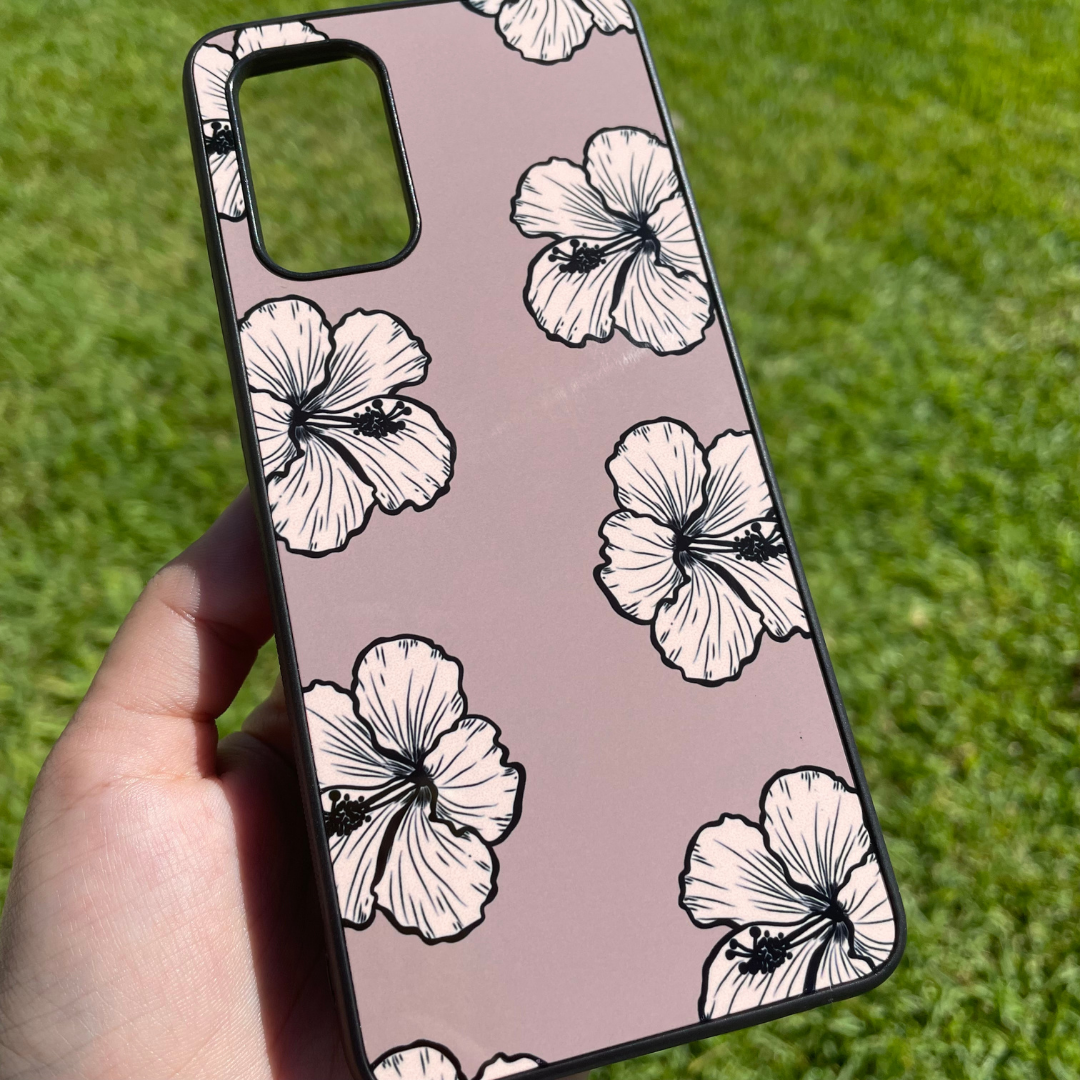 Flores contorno negro - Black Case