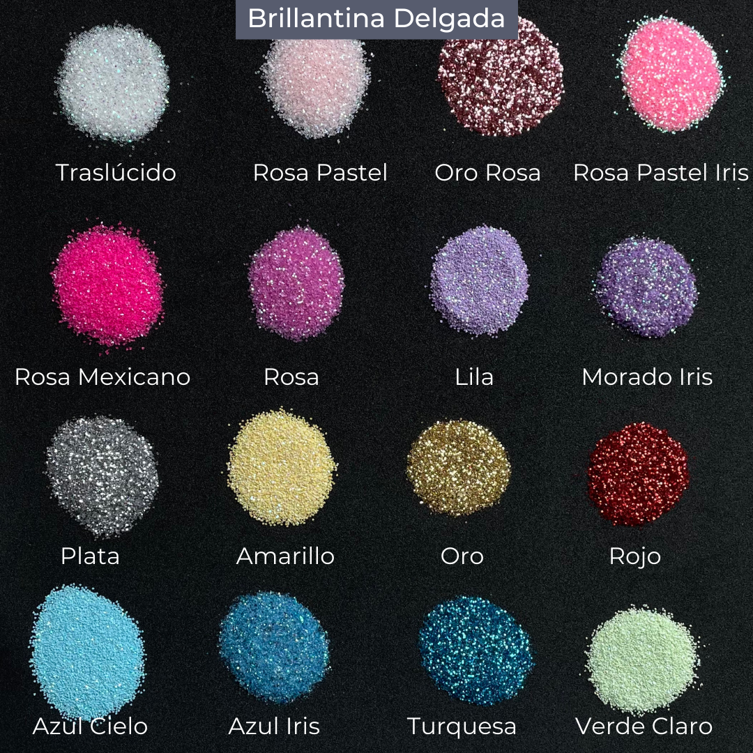 Nombre con corazón y brillantina delgada