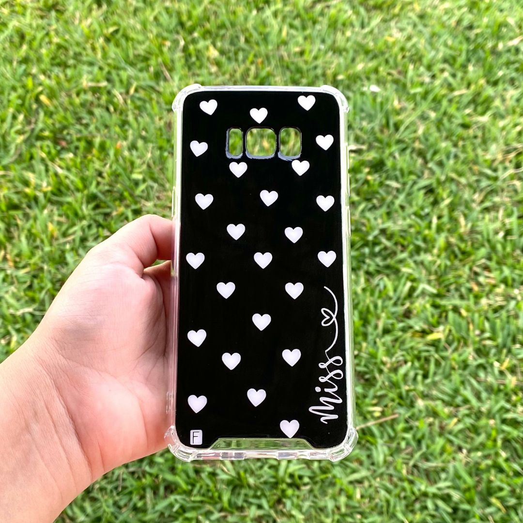 Hearts black and white
