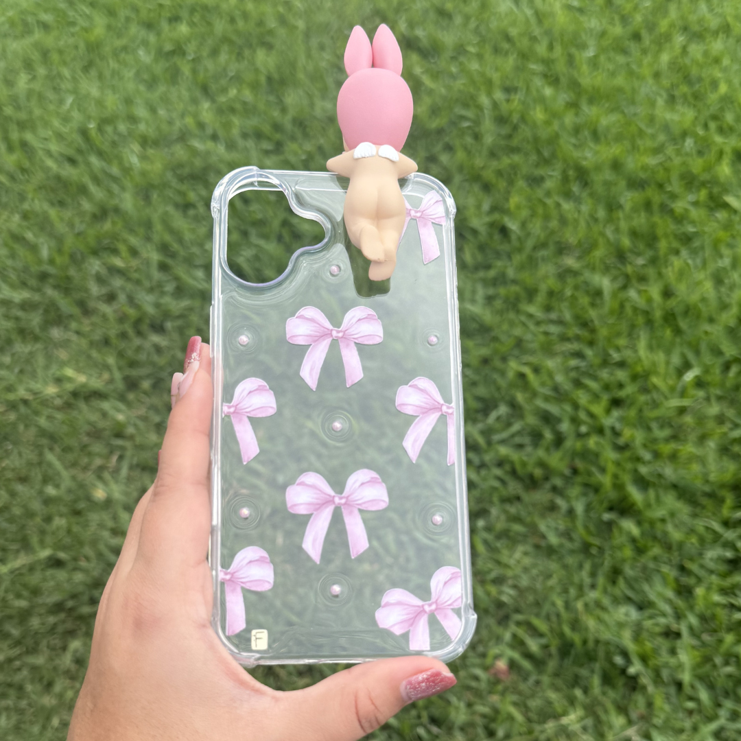 Funda Pink Bow + Sonny Animals Conejo Orejas Arriba