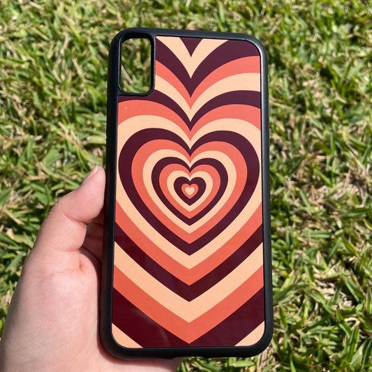 Hearts Brown - Black Case