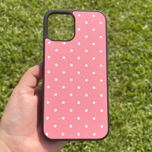 Pink Polka - Black Case