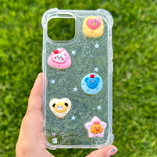 Foncase 3D BT21 con brillos